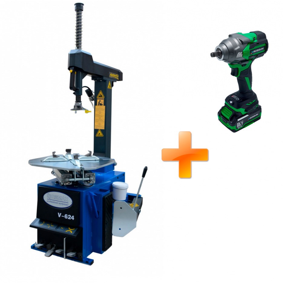 Комплект: Станок шиномонтажный + Гайковерт аккумуляторный