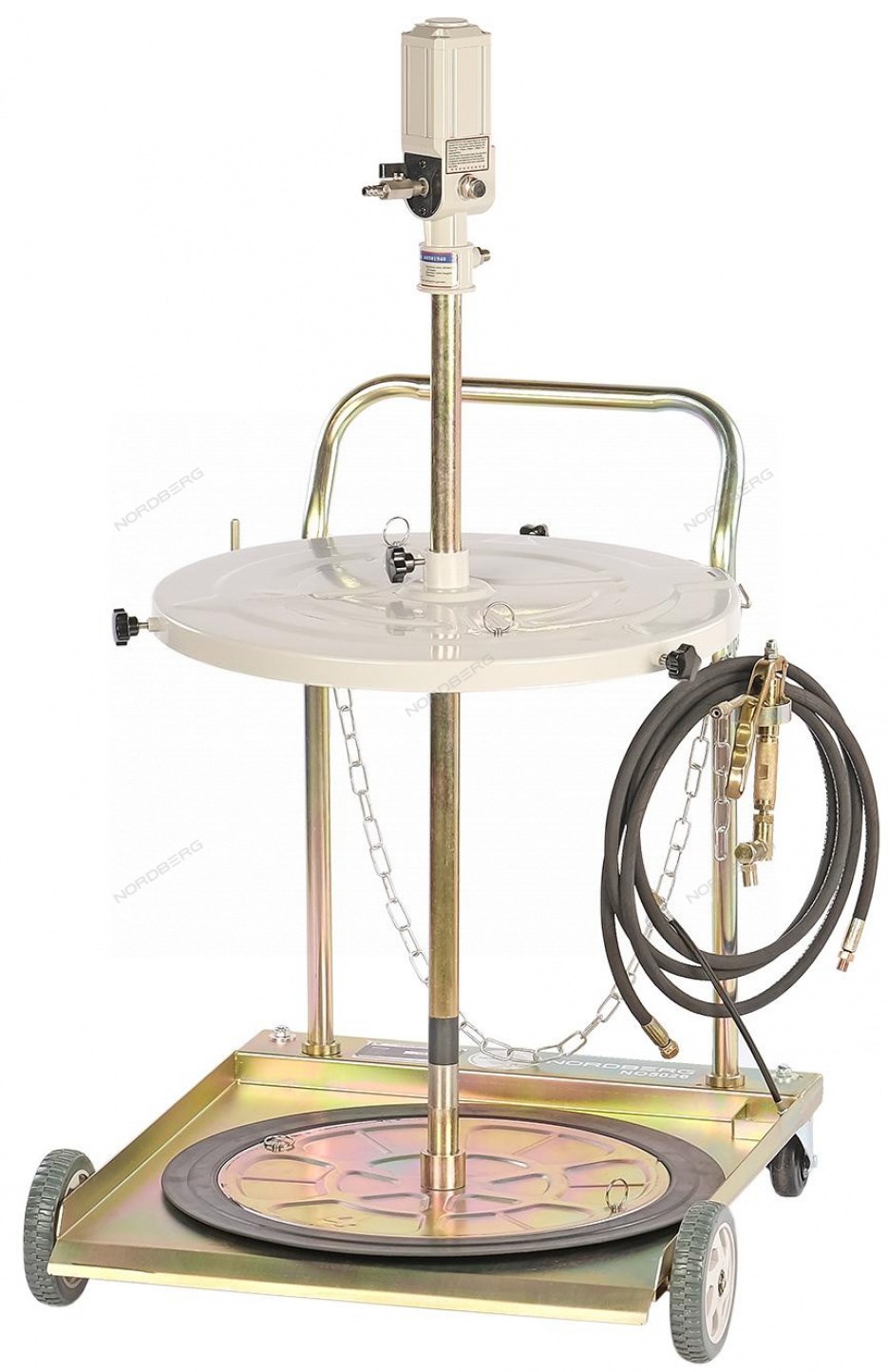 Установка пневматическая для раздачи густой смазки из бочек до 200 л, c тележкой NORDBERG NO5026